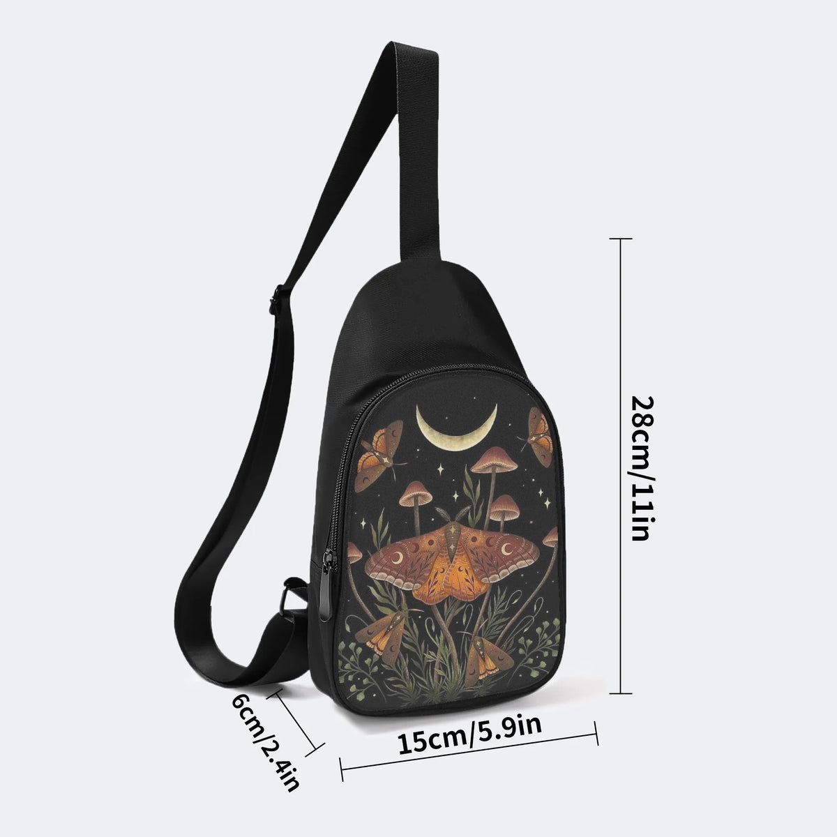 Vintage Floral Moth Print - Chest Bag