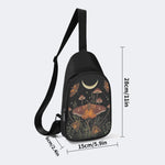 Vintage Floral Moth Print - Chest Bag