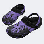 Gothic Purple Spider - Fur Lined Slippers/Sandals