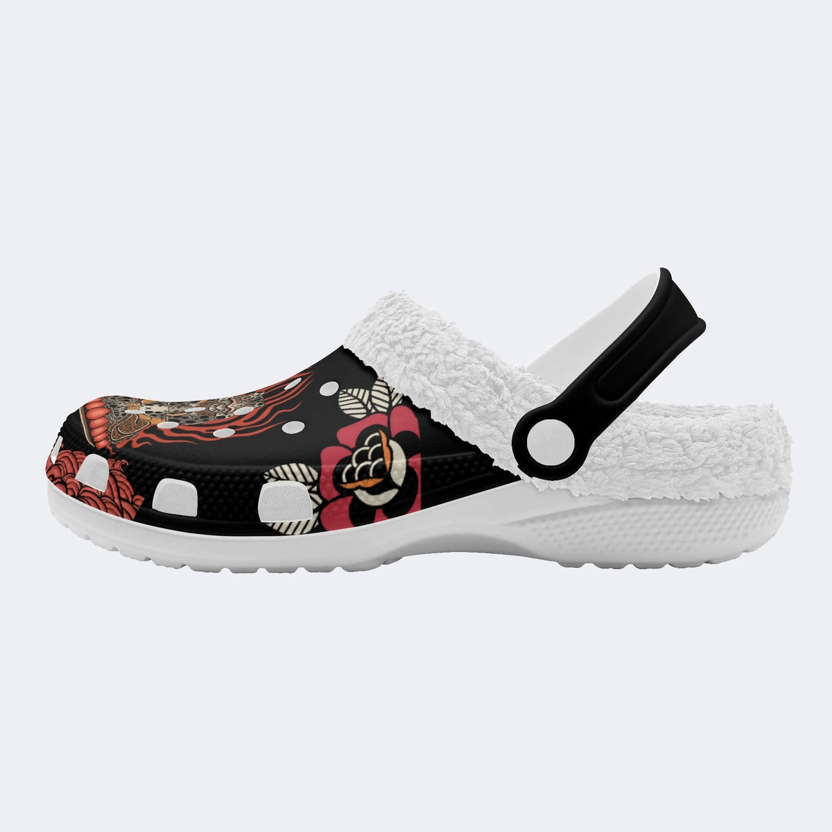 Traditional Ninja Frog Print - Fur Lined Slippers/Sandals