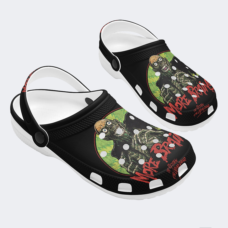 Unisex More Brains Print - Crocs