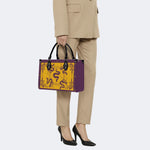 Inscribed Viper Print - Leather Handbag