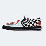 Santa Hat Football Print - Slip On Shoes