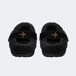 Monster Head Print - Fur Lined Slippers/Sandals