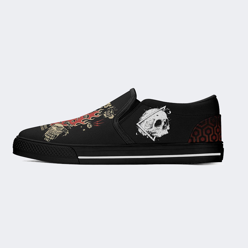 Unisex Horror Print - Slip On Shoes