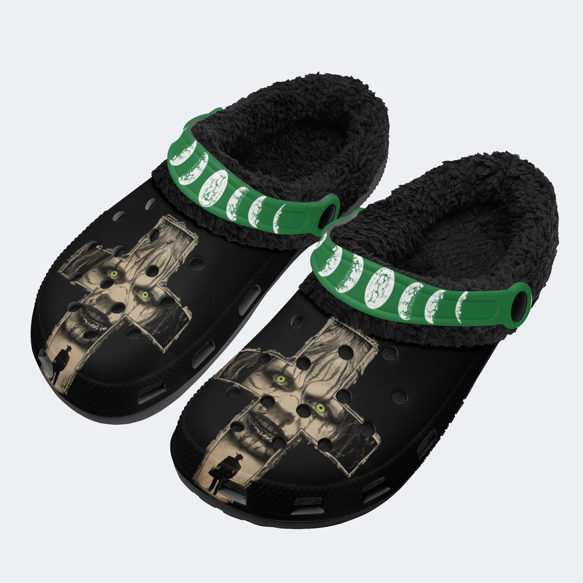 Horror Evil Eyes - Fur Lined Slippers/Sandals