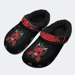 Devil Horn Portrait - Fur Lined Slippers/Sandals