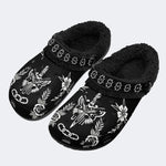 Butterfly&Sword Art Print - Fur Lined Slippers/Sandals