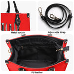 Weapons Print - Leather Handbag