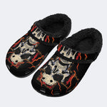 Fiery Aged Skull - Fur Lined Slippers/Sandals