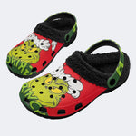 Xmas Grinch - Fur Lined Slippers/Sandals