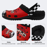 Vintage Graphic Print - Fur Lined Slippers/Sandals