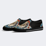 Unisex Tie Dye Skull Graphic Print - Slip On Shoes