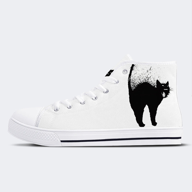 Horror-Katze-Druck - High Top Canvas