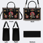 Vintage Eagle Print - Leather Handbag