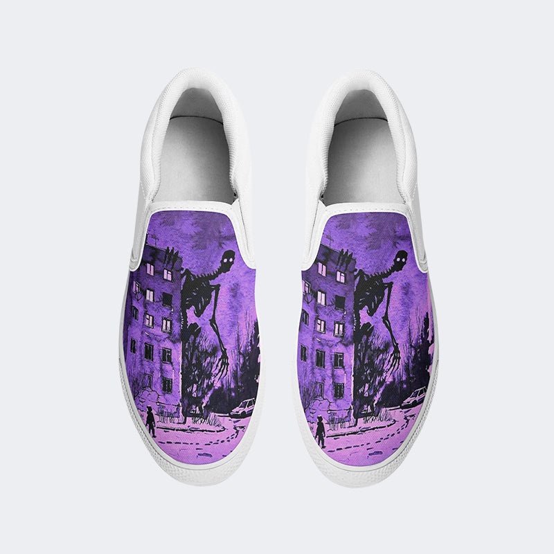 Unisex Retro Totenkopf Grafikdruck - Slipper 