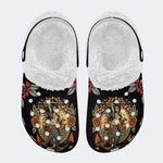 Classic Mermaid Print - Removable Fur Lined Slippers/Sandals