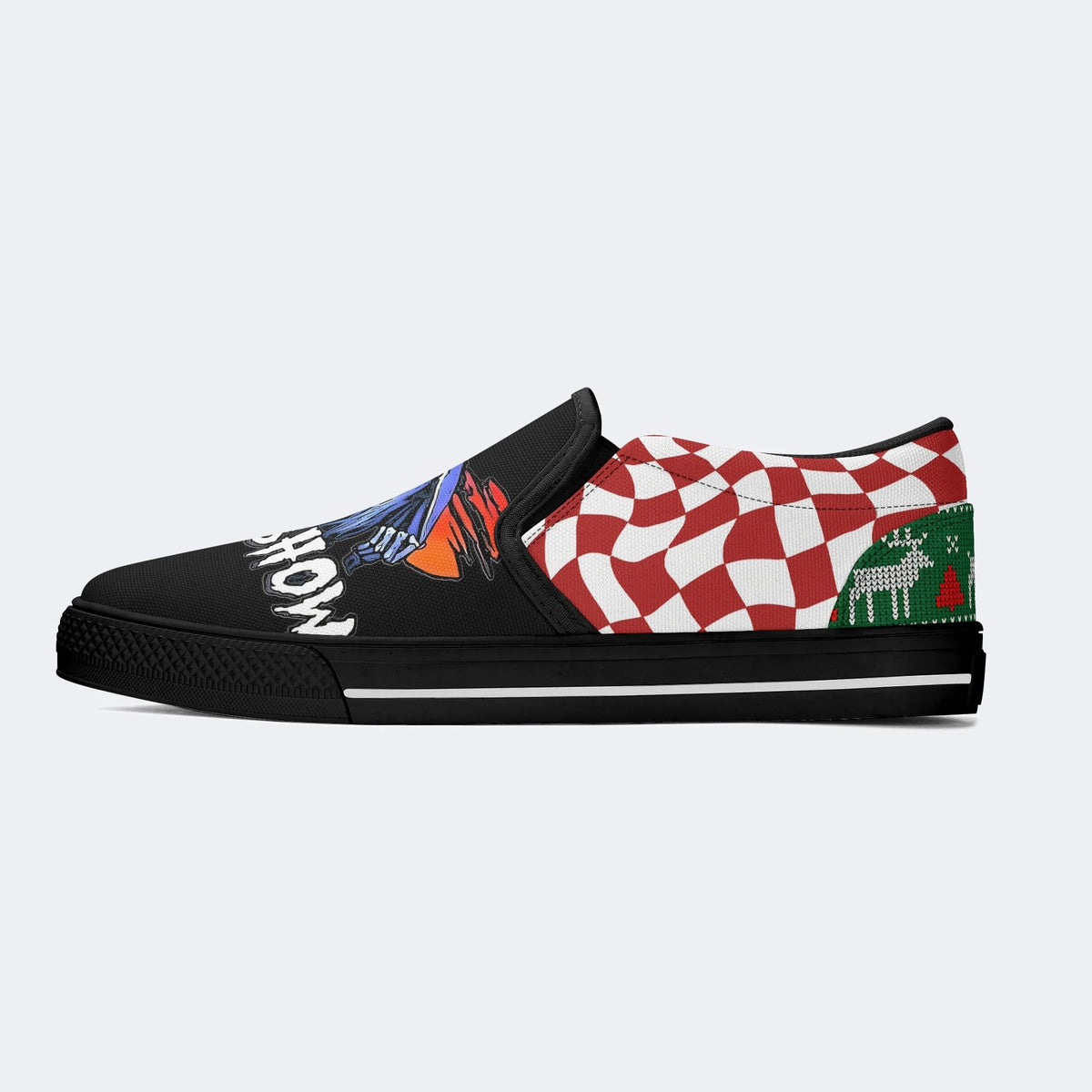 Horror Movie Vintage Graphic Print - Slip On Shoes