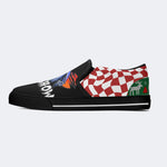 Horror Movie Vintage Graphic Print - Slip On Shoes
