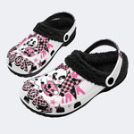 Kawaii Halloween Ghost - Fur Lined Slippers/Sandals