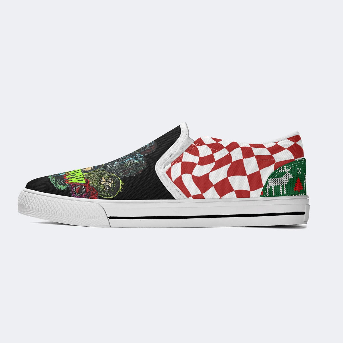 Horror Movie Vintage Print - Slip On Shoes