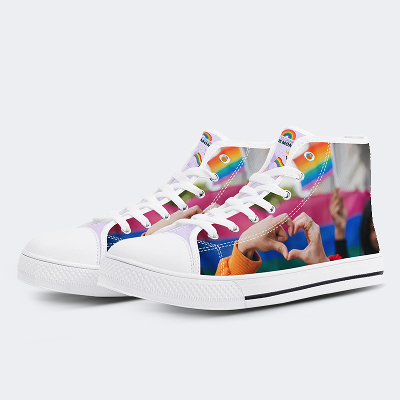 Pride Month High Top Canvas Shoes