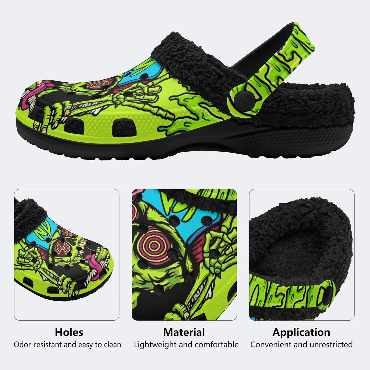 Toxic Trip - Fur Lined Slippers/Sandals