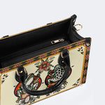 Old School Rock Frog Print - Leather Handbag