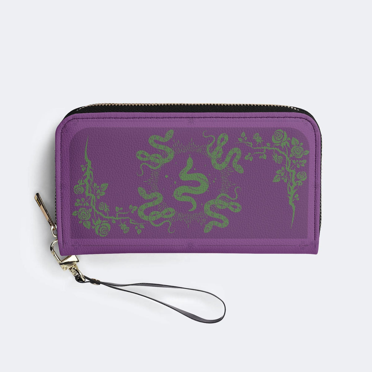Inscribed Viper Print - Leather Wallet