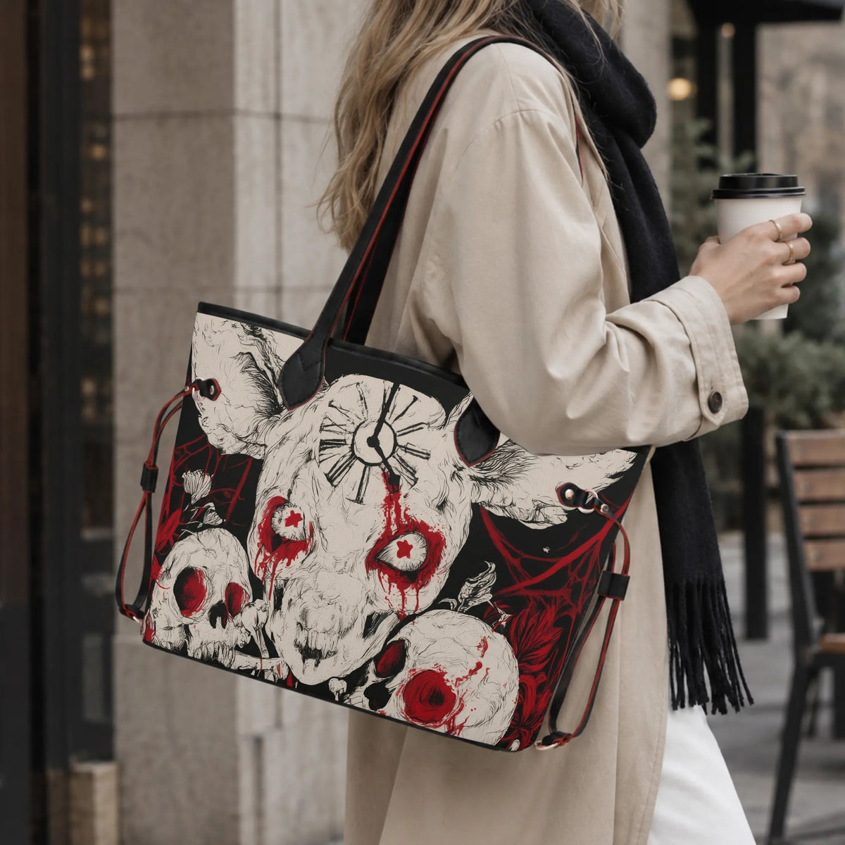 Horror Rat Clock - Large capacity handbag