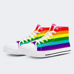 Gilbert Pride Flag High Top Canvas Shoes