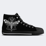 Skull Death Moth Print - High Top Canvas