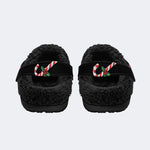 Gothmas Holiday Ghost‑ Fur Lined Slippers/Sandals