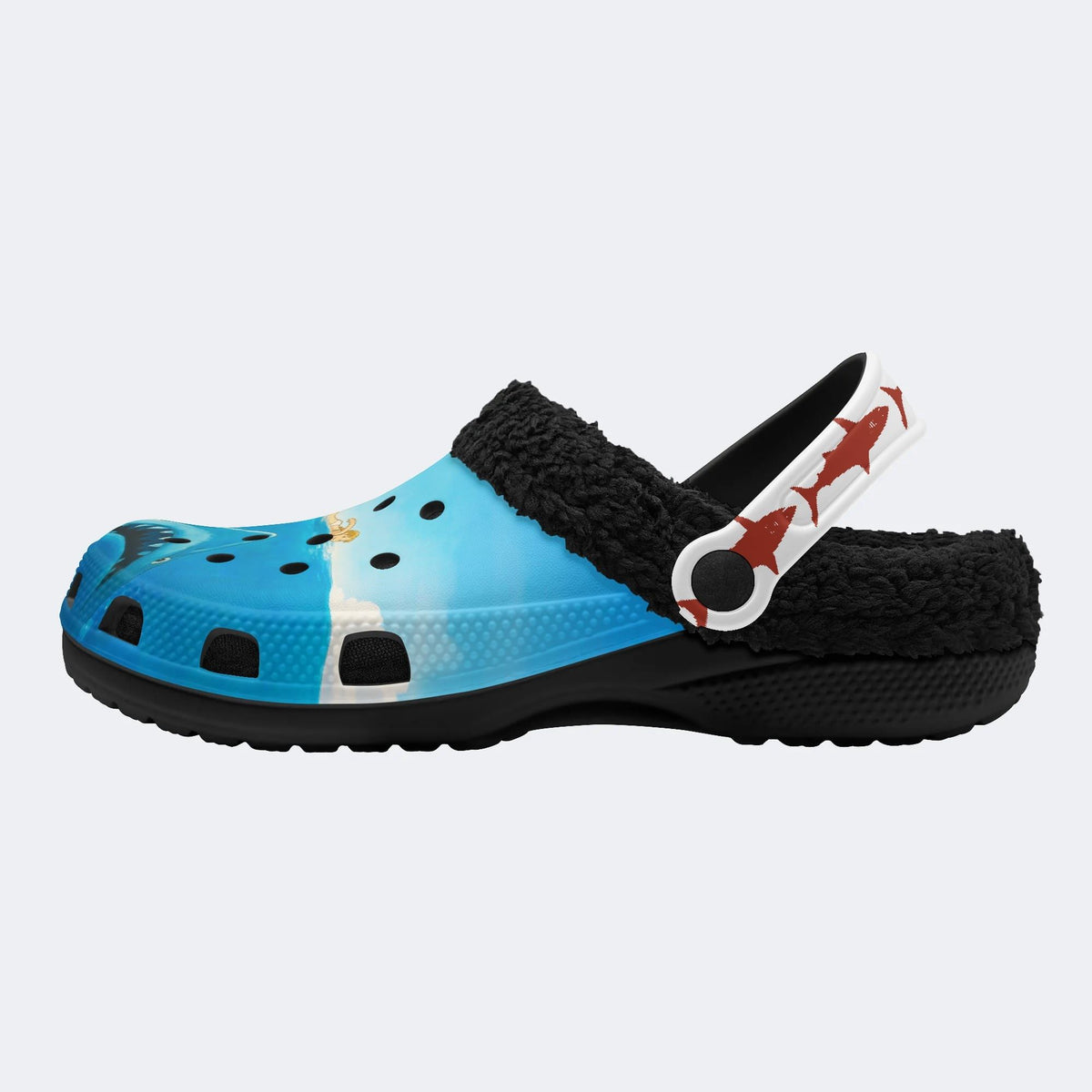 Deep Sea Shark - Fur Lined Slippers/Sandals