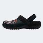 Skeleton Hand Skull Cross - Fur Lined Slippers/Sandals