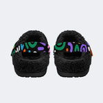 Playful Rainbow Swirl - Fur Lined Slippers/Sandals