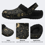 Gothic Sun Moon - Fur Lined Slippers/Sandals