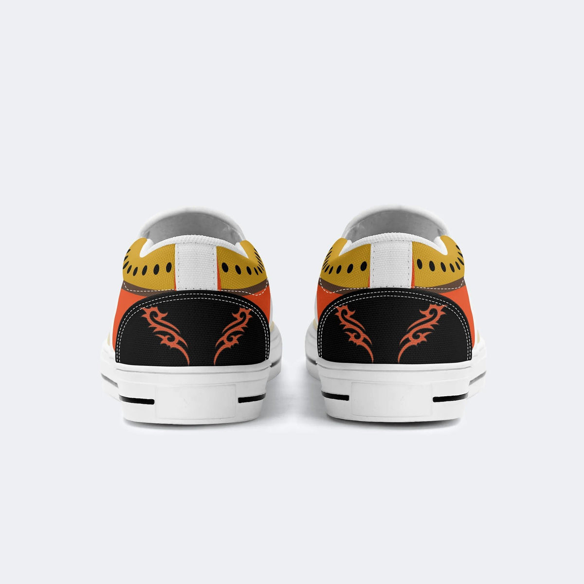 Retro Black Panther Head Print - Slip On Shoes