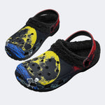 Night Grave Skeleton - Fur Lined Slippers/Sandals