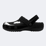 Gothic Ghost Grin - Fur Lined Slippers/Sandals