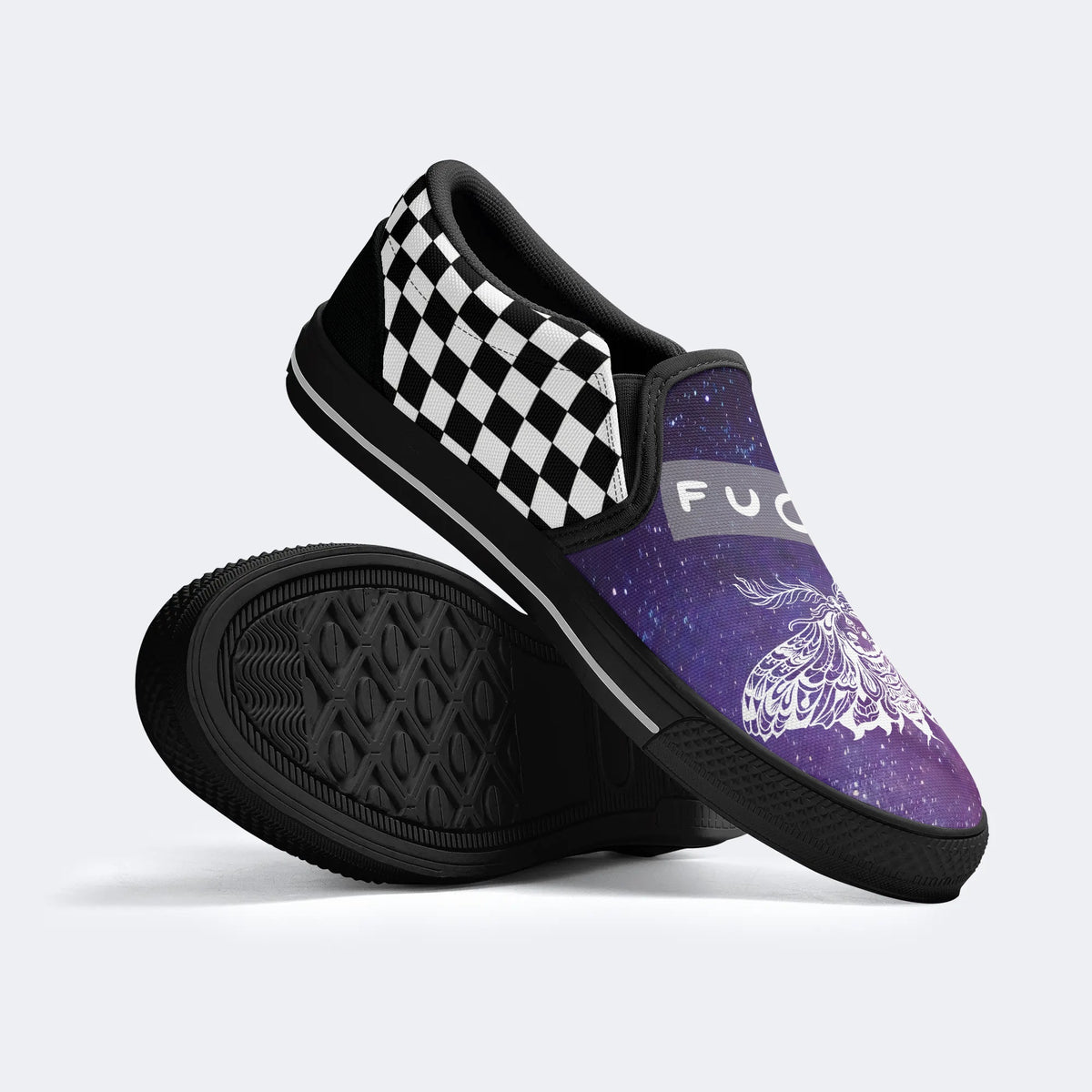 Unisex Death Moth&F*ck Print - Slip On Shoes