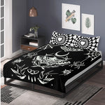Dark Moth Gothic Print - Three Piece Bedding Set