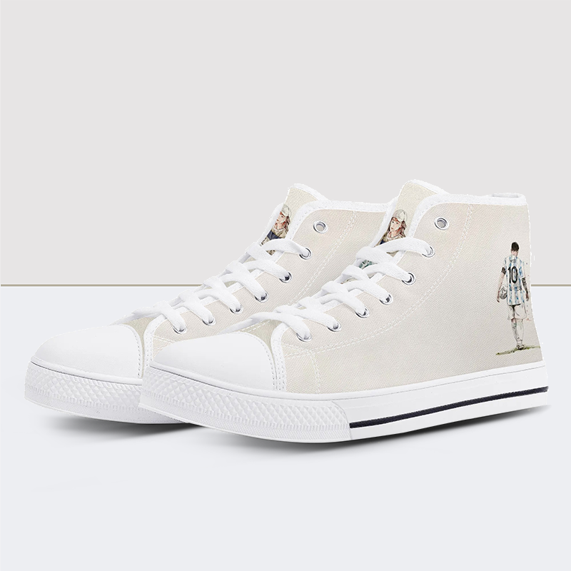 King Of Soccer High Top Canvas Shoes