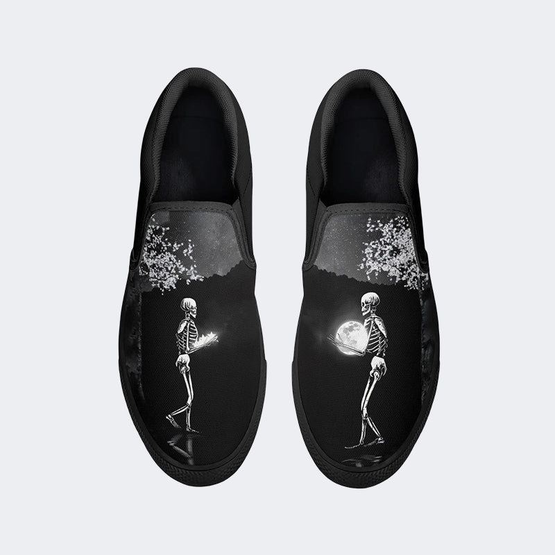 You Bring The Stars, I'll Bring The Moon Skull Print - Slip On Shoes