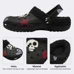 Skull Heart Web - Fur Lined Slippers/Sandals