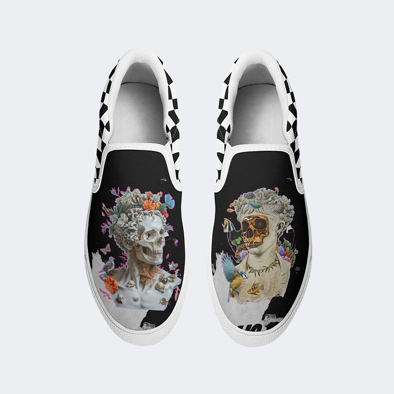 Unisex Skull&Letter - Slip On Shoes