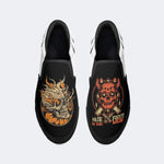 Unisex Horror Skull Print - Slip On Shoes