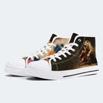 Unisex Roman Gladiator Performance Art Illustration - High Top Canvas