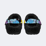 Colorful Graffiti Art - Fur Lined Slippers/Sandals