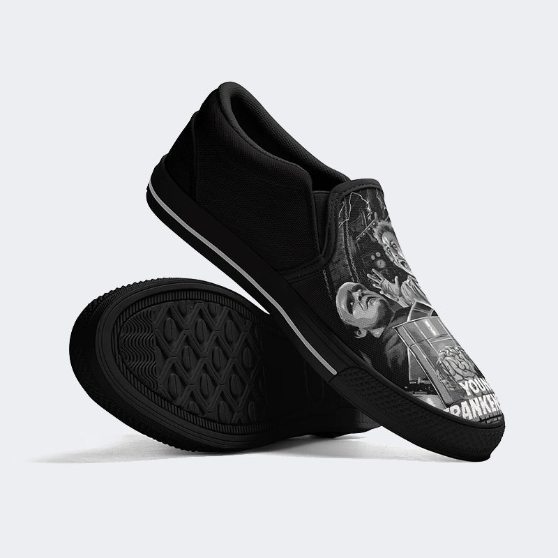 There Wolf There Castle Print - Slip On Shoes